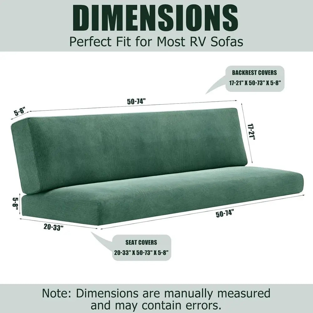 Washable Stretch RV Jackknife Sofa Bed Anti Slip Couch Covers