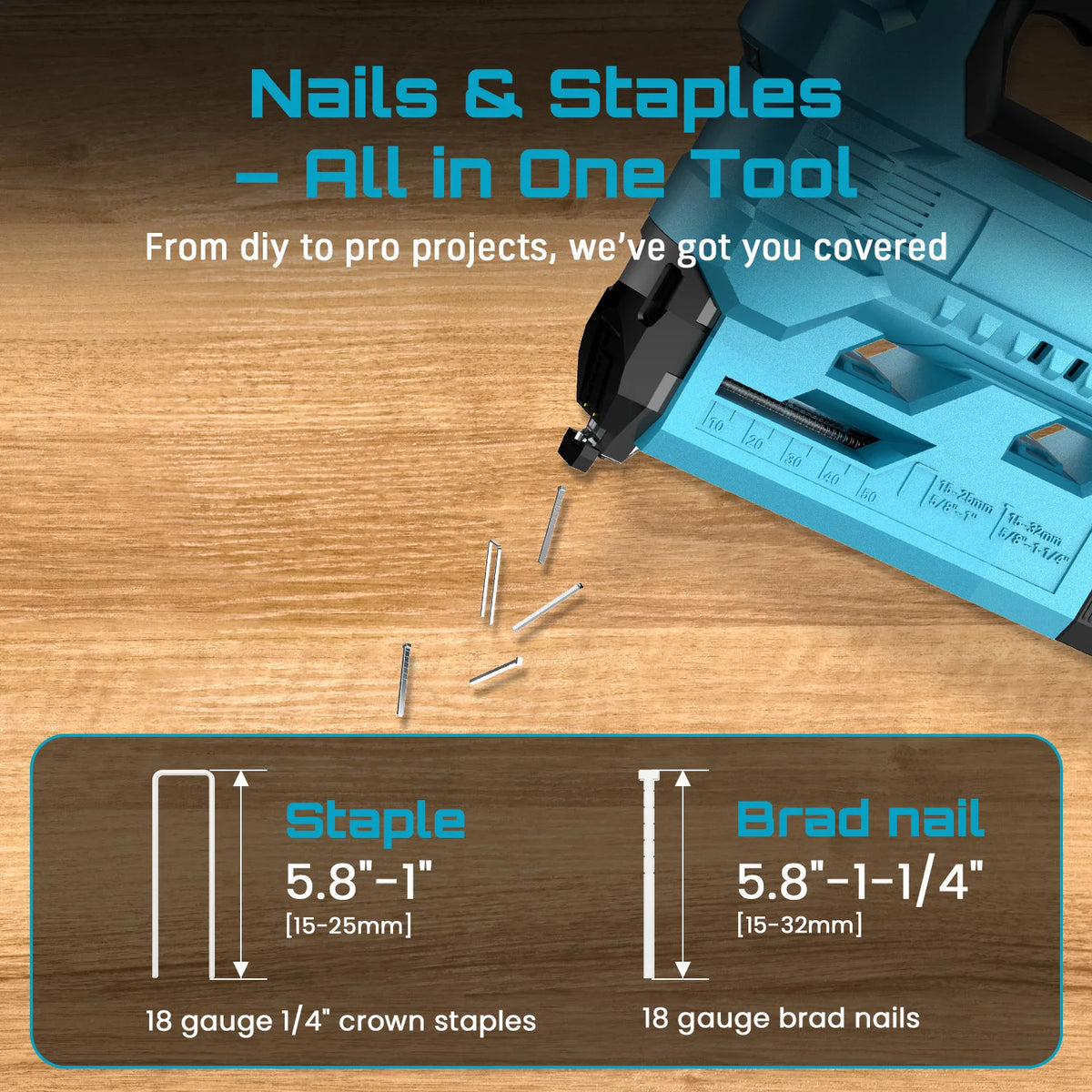 Seesii Cordless Brad Nail Gun With Complete Nail Kit