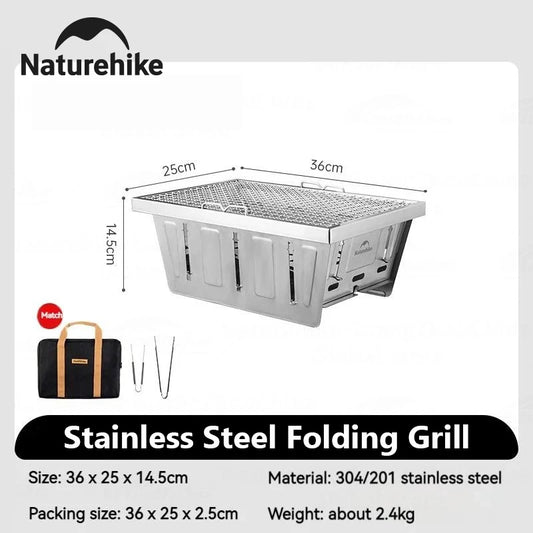 Naturehike Portable Folding Camping Charcoal Grill For Igt Tables