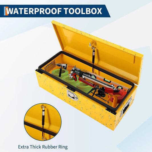 Tacleekii Heavy Duty Lockable Steel Truck Bed Tool Box