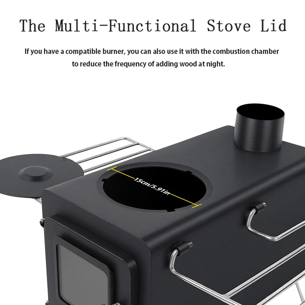 Soomloom Dual Purpose Firewood And Pellet Stove With Side Shelf