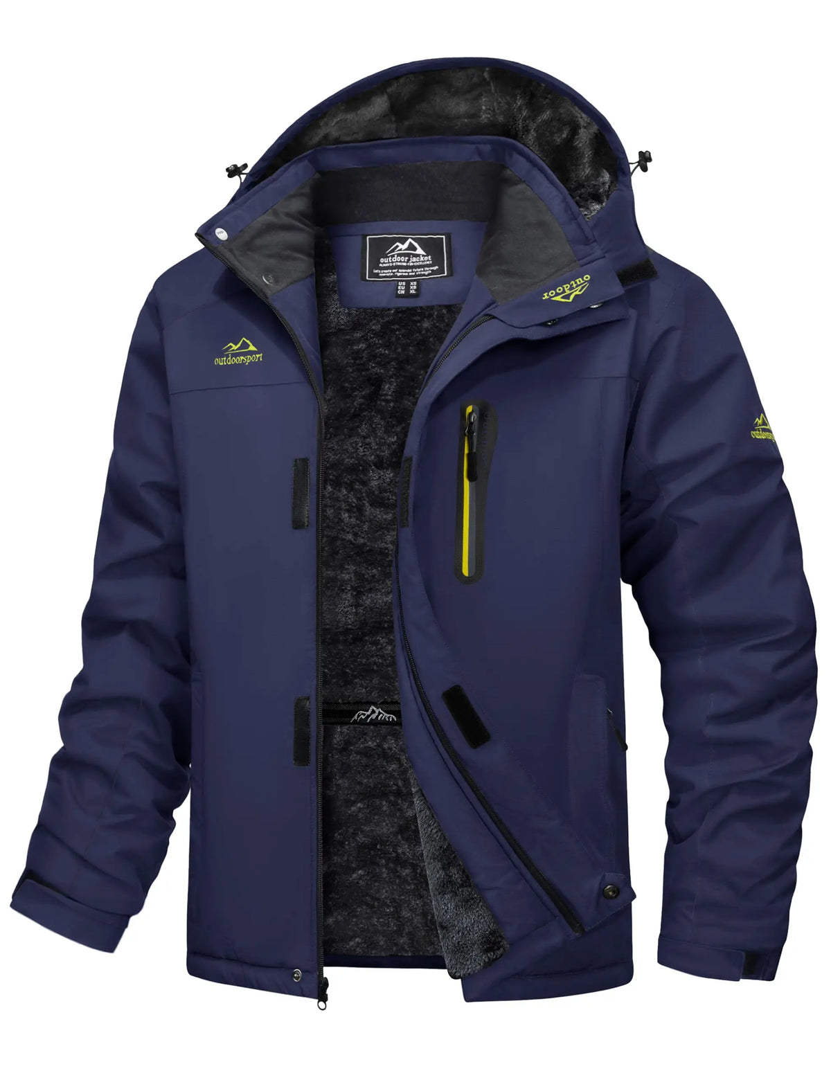 Cavva Men Waterproof Fleece Lined Winter Parka With Removable Hood
