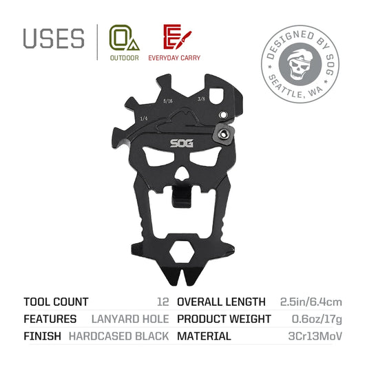 SOG MacV 12 Function Stainless Steel Pocket Multi Tool
