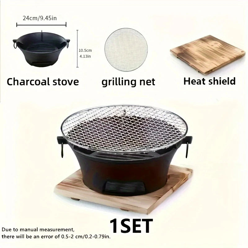 Zoe Cast Iron Charcoal And Alcohol Outdoor Camping Stove