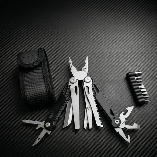 Stainless Steel Multitool Pliers With Saw Screwdriver And Scissors