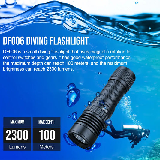 TrustFire 2300 Lumen Waterproof Rechargeable LED Scuba Diving Flashlight