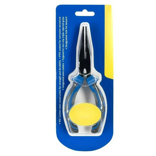 Carbon Steel PTFE Needle Nose Pliers With Wire Cutter