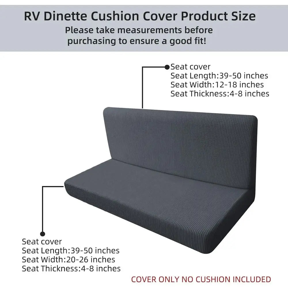 Premium Washable Stretchable RV Dinette Cushion Covers Set