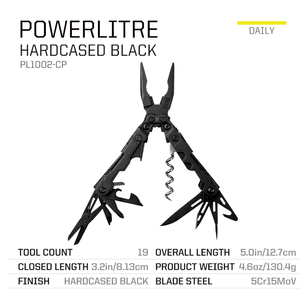 SOG PowerLitre Multifunctional Pocket Tool With Stainless Steel Pliers