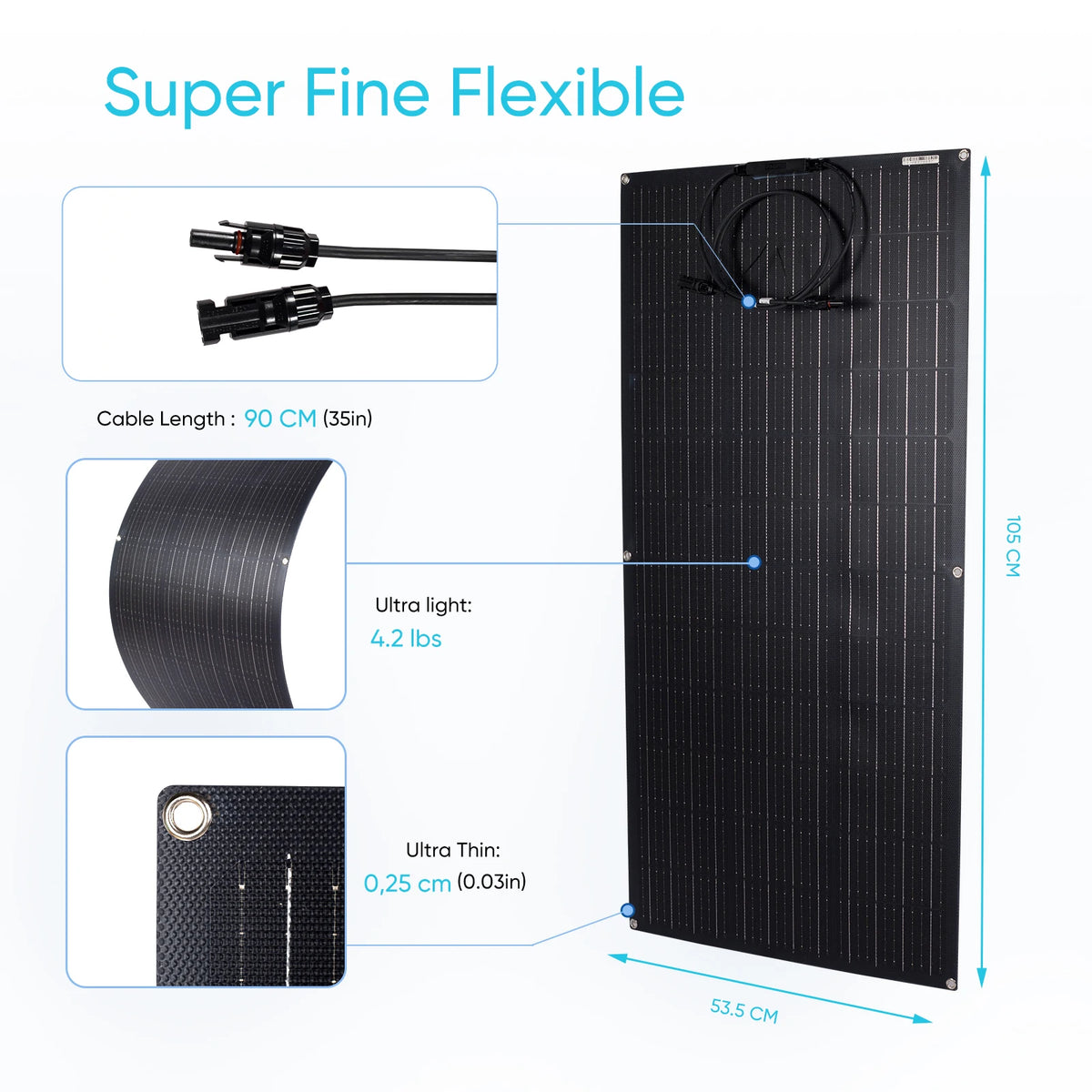 Jingyangpv Flexible Monocrystalline Solar Panel Kit