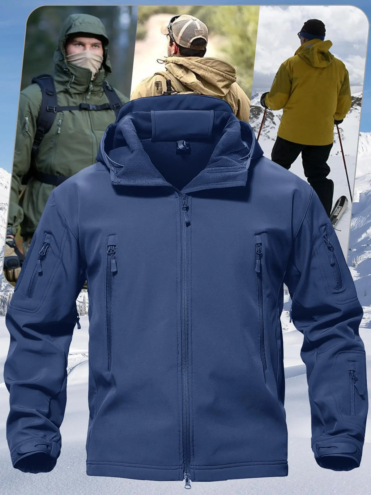 Cavva Men Tactical Softshell Jacket Waterproof Fleece Lined