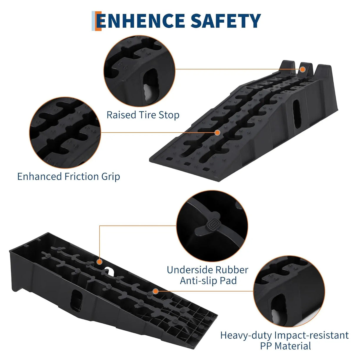 HiMiss Robust Auto Service Ramps For Convenient Car Care