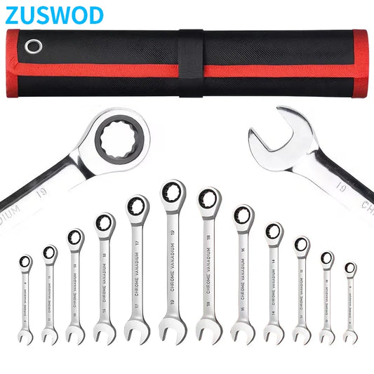 Professional Chrome Vanadium Steel Ratchet Wrench Set For Auto Repair