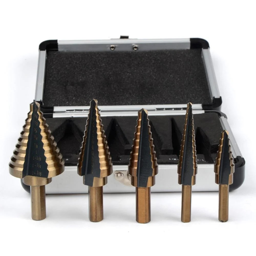 Stonego Step Drill Bit Set For Precision Metal And Woodwork