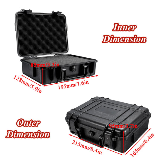 Waterproof Hard Plastic Tool Case With Organized Foam Insert