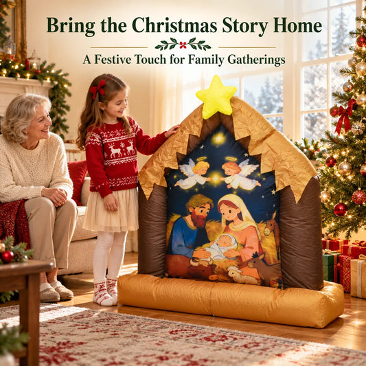 Christmas Inflatable Nativity Scene Outdoor Yard Decoration