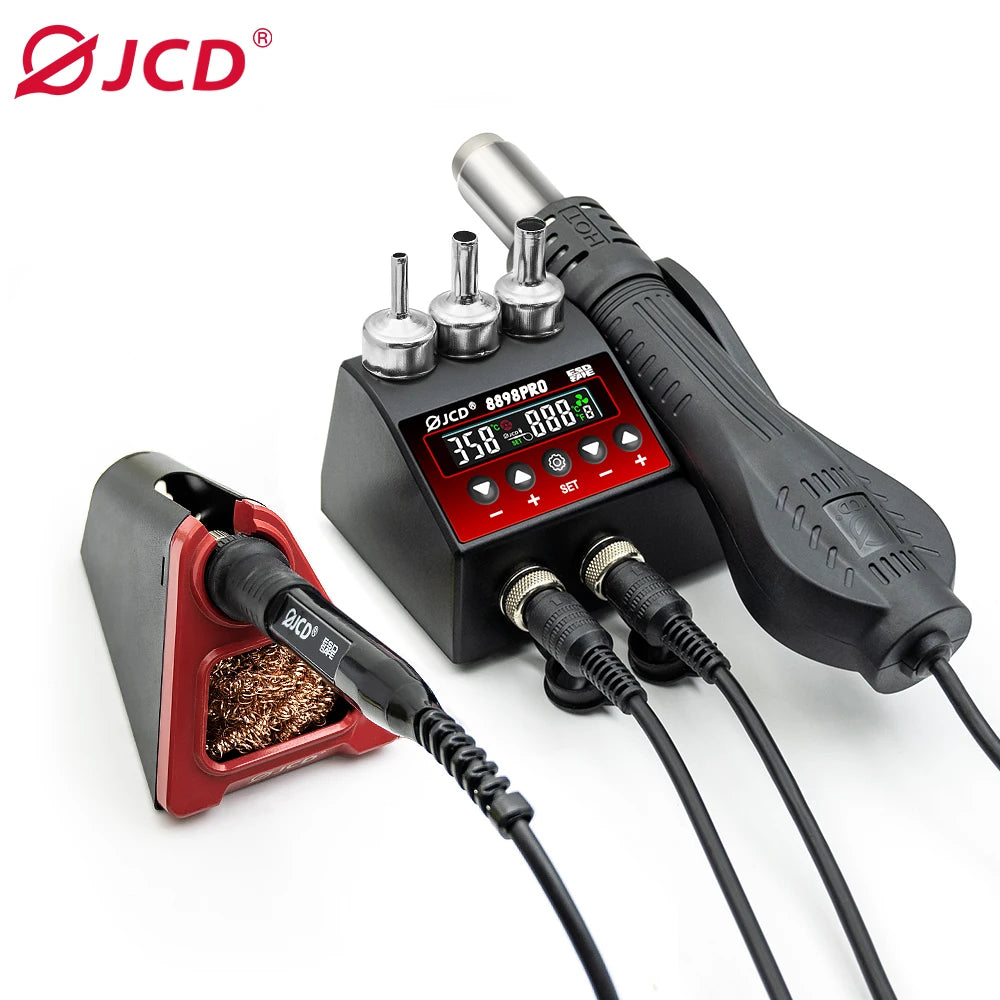 JCD 8586D Dual Display SMD Soldering Hot Air Rework Station