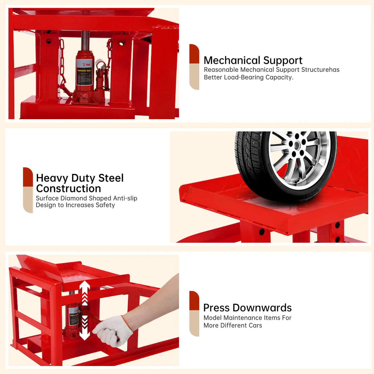 Garvee Heavy Duty Hydraulic Car Ramps For Vehicles Garage Repair