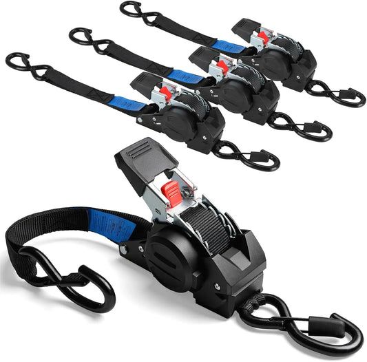 Tlgreen Automatic Self Retracting Ratchet Tie Down Straps