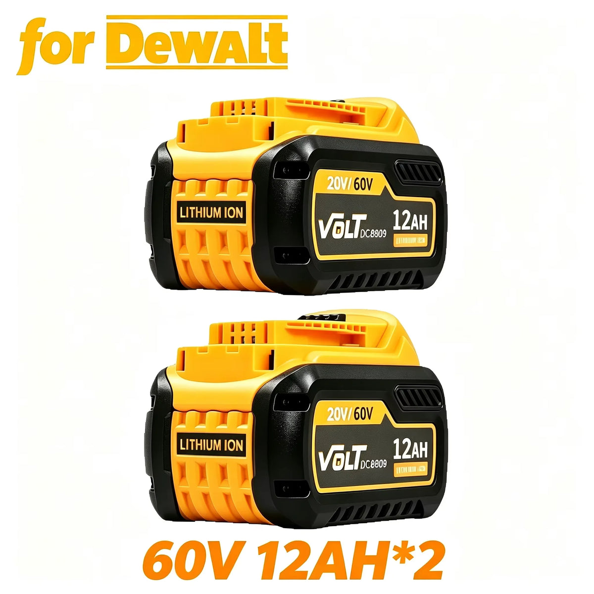 Replacement Battery Compatible Dewalt Dcb612 60v Max Cordless Power Tools