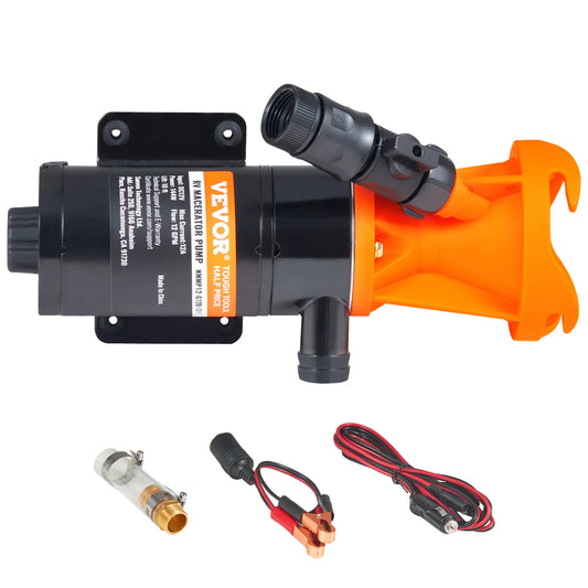 SucceBuy RV Portable Macerator Pump 12V 12 GPM Output