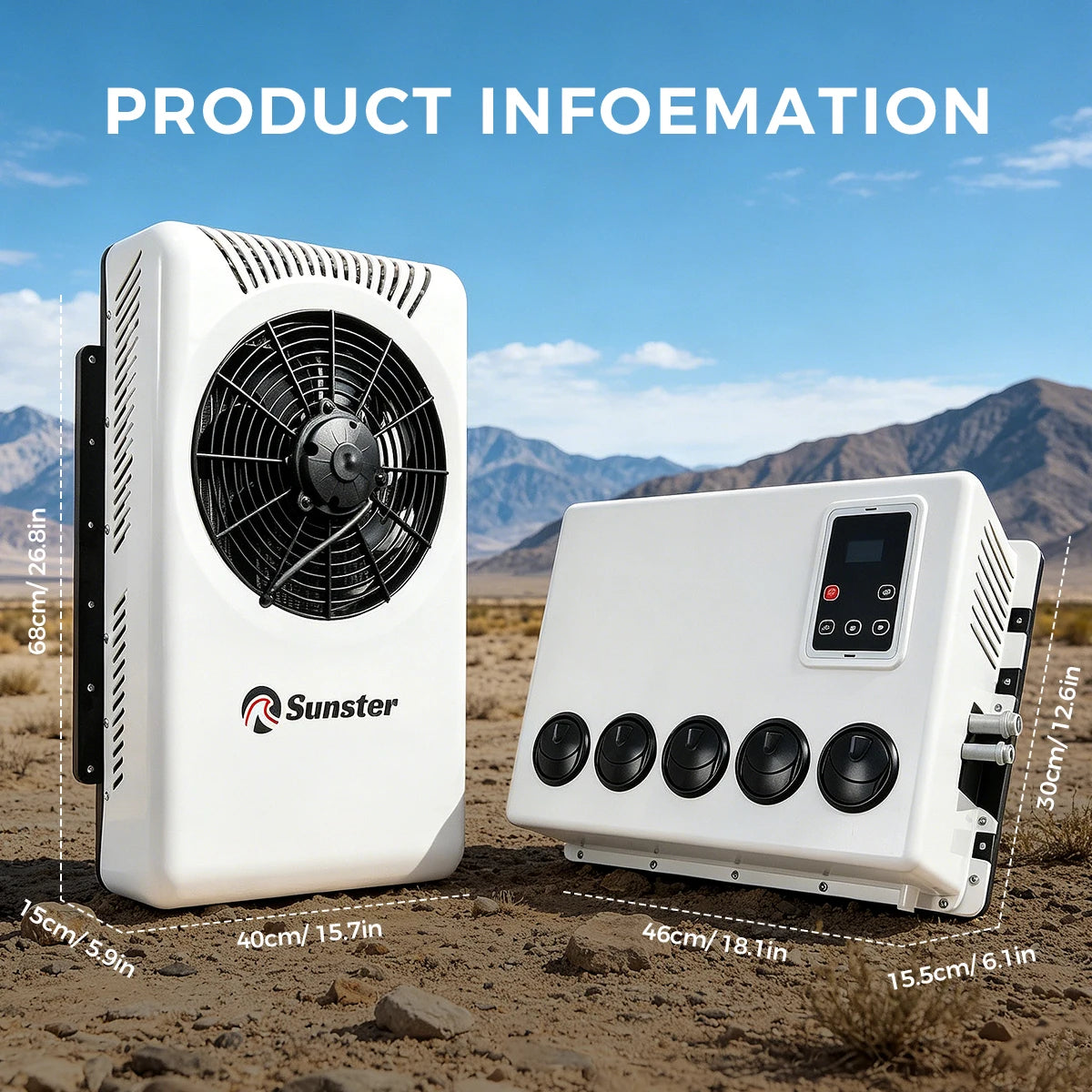 Sunster 12V Electric Parking Air Conditioner For Semi Trucks
