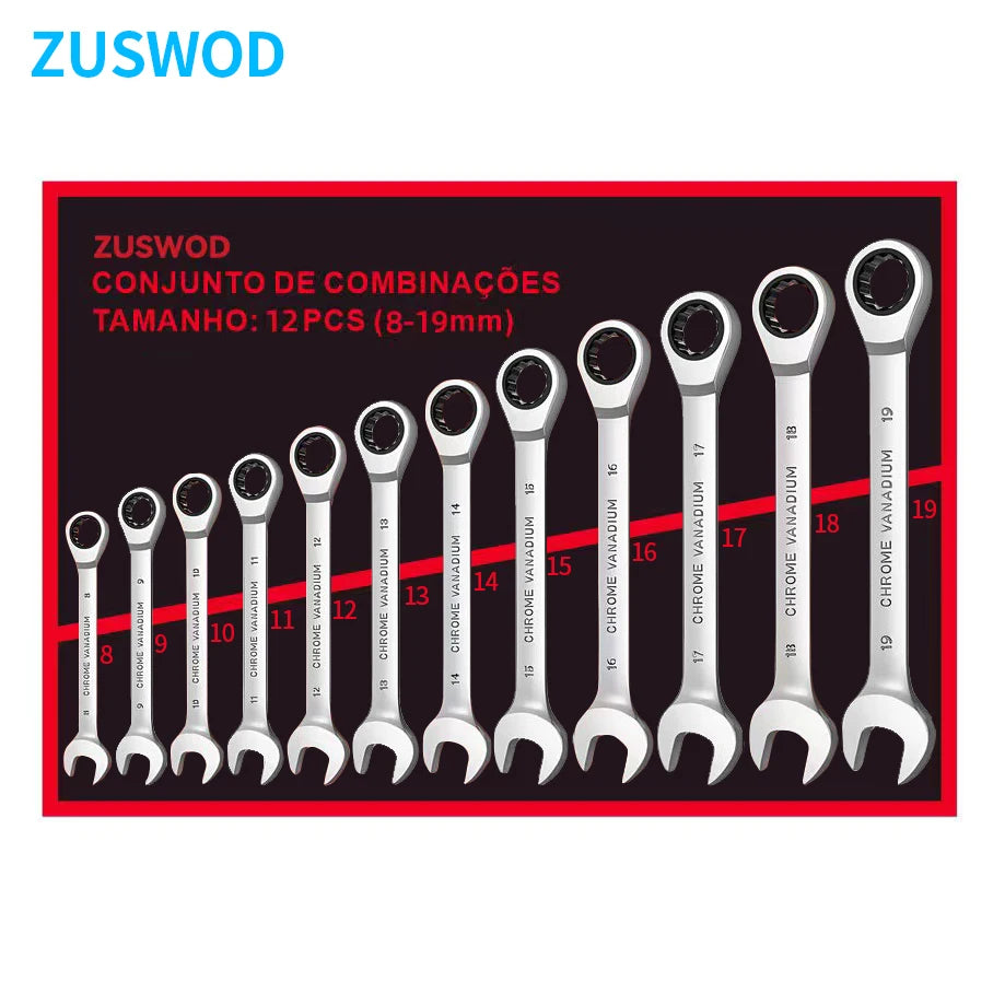 Professional Chrome Vanadium Steel Ratchet Wrench Set For Auto Repair