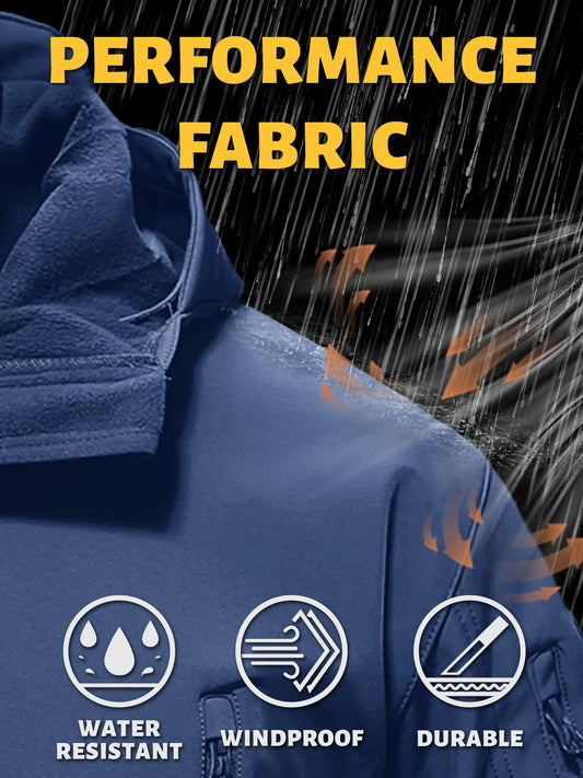 Cavva Men Tactical Softshell Jacket Waterproof Fleece Lined