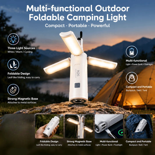 Stonego Rechargeable Led Flashlight Magnetic Base Power Bank Function