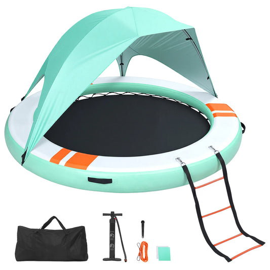 Inflatable Floating Dock Platform With Ladder And Carry Bag