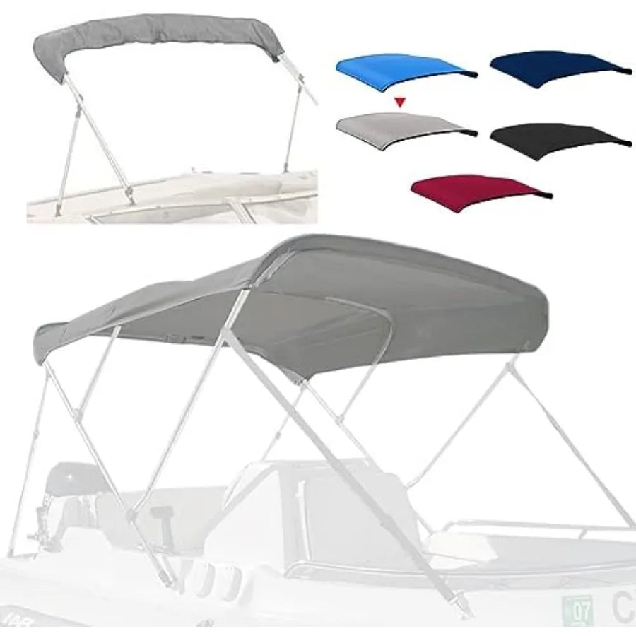 Marine Grade Polyester Bimini Top Replacement Cover With Zipper Sleeves