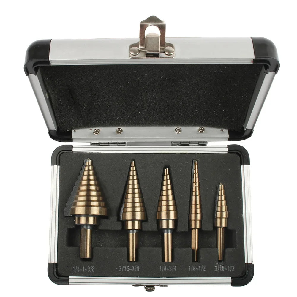 Stonego Step Drill Bit Set For Precision Metal And Woodwork
