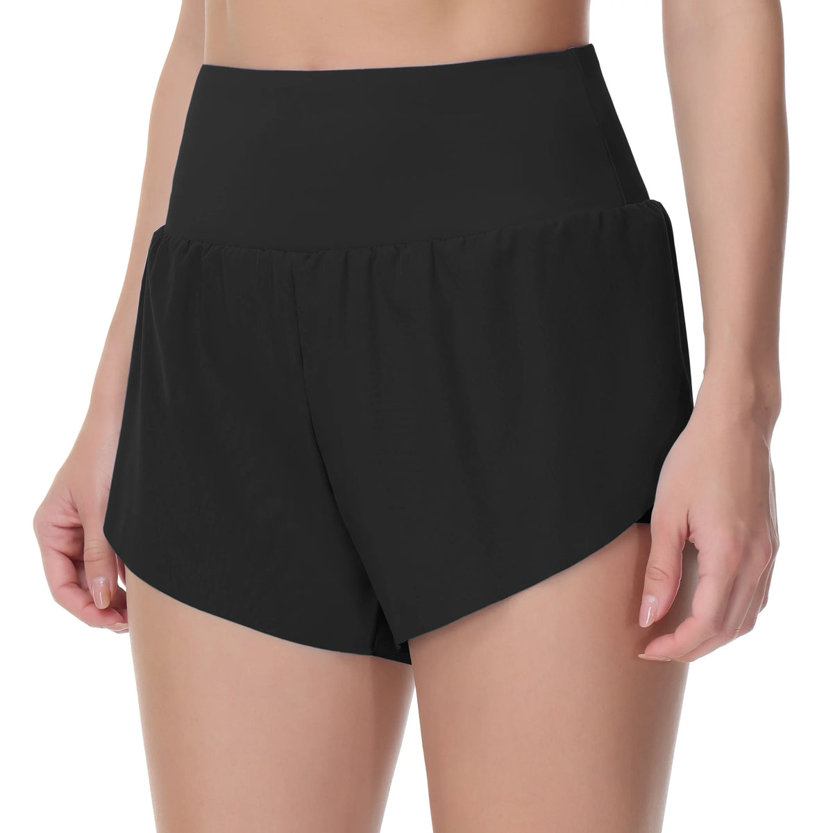 The Gym People Womens Quick Dry Running Shorts Zipper Pockets