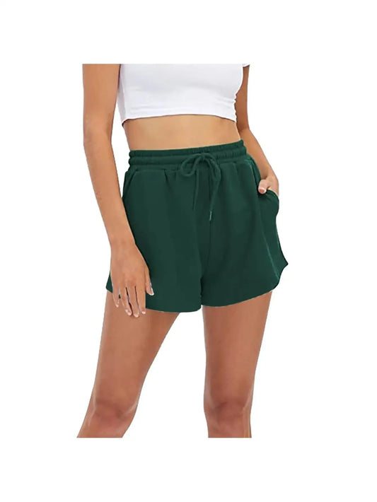 Womens Casual Pocketed Sweat Shorts For Workout And Lounging