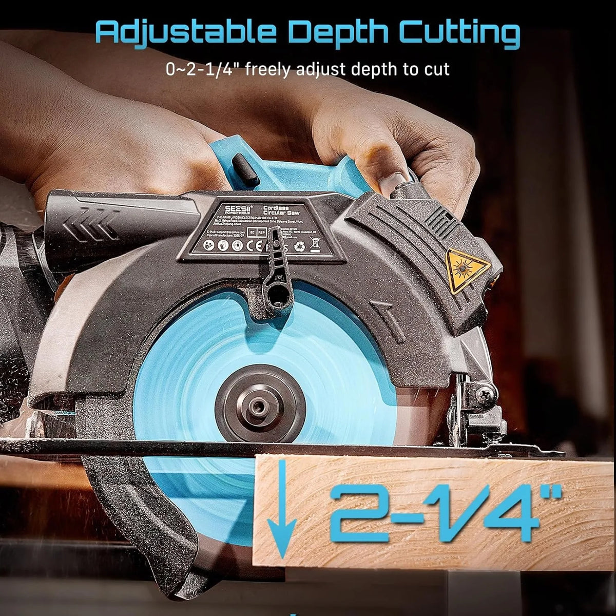 Seesii Cordless Circular Saw For Precision Woodworking