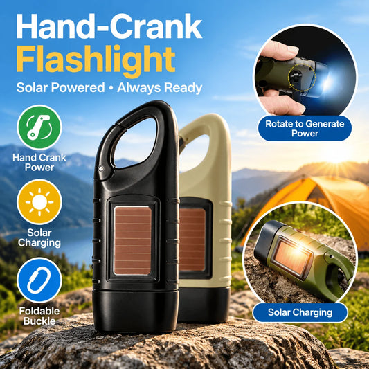 Stonego Solar Powered LED Flashlight Rechargeable Emergency Camping Torch