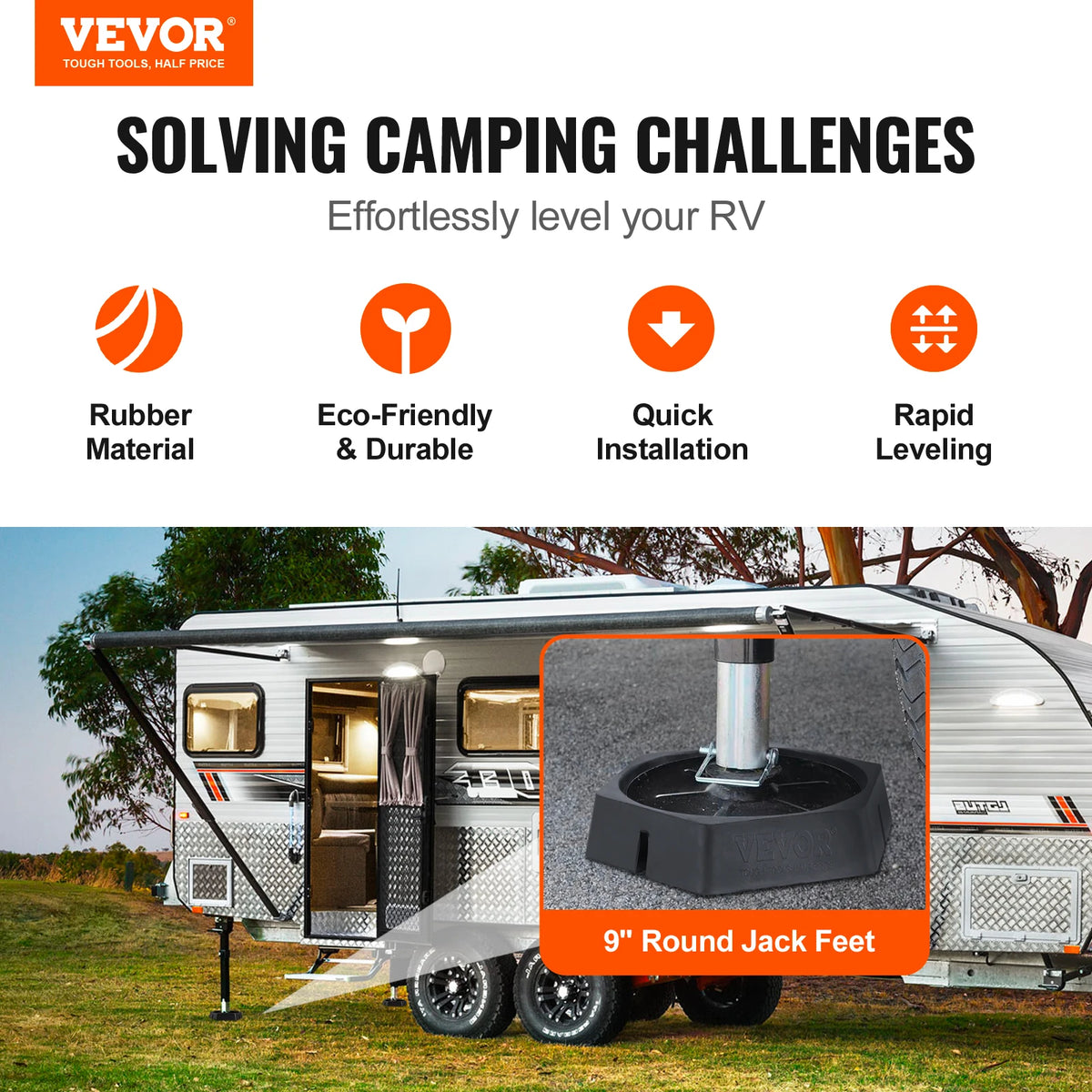 SucceBuy Rubber RV Leveling Pads For Travel Trailers
