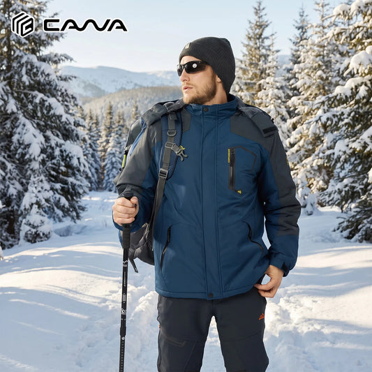 Cavva Men Fleece Lined Windproof Water Resistant Ski Jacket