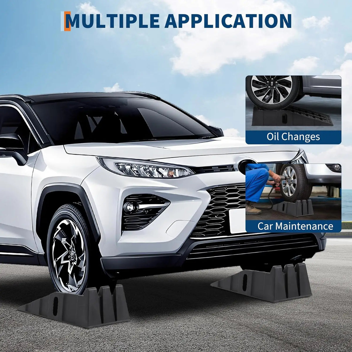 HiMiss Robust Auto Service Ramps For Convenient Car Care