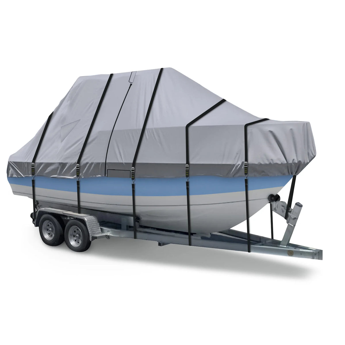 TTop Boat Cover With Motor Protection And Adjustable Straps