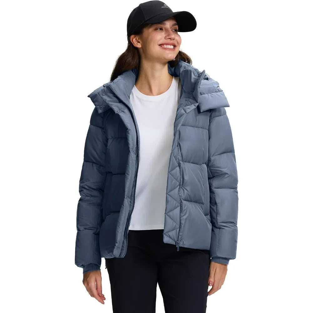 Pioneer Camp Women Hooded Quilted Puffer Jacket Winter Coat