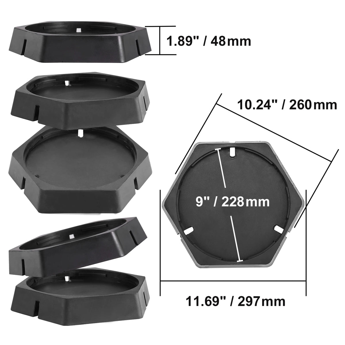 SucceBuy Rubber RV Leveling Pads For Travel Trailers
