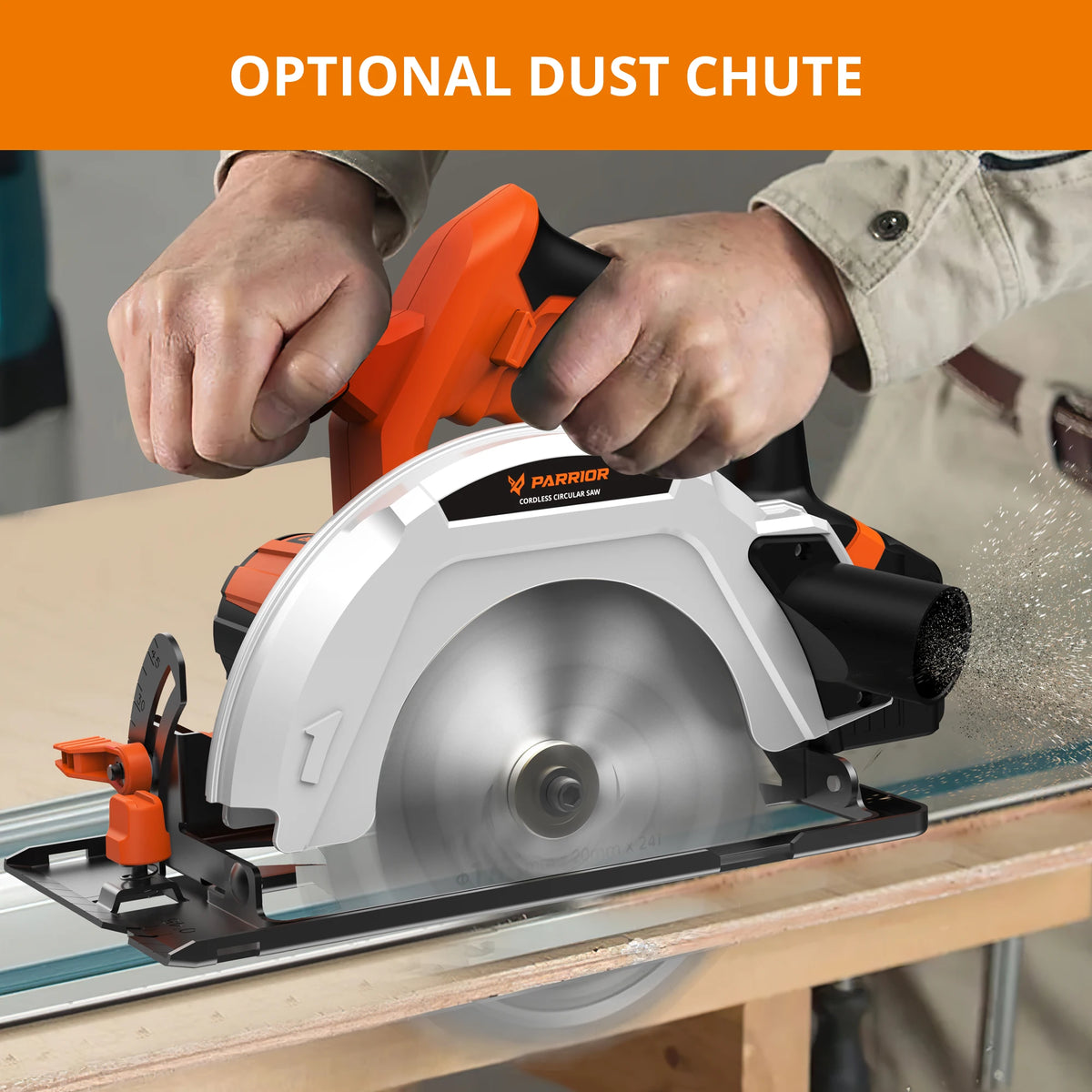 Parrior Cordless Circular Saw With Battery And Fast Charger