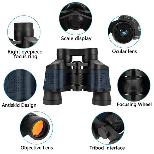 Tensdarcam 8X Portable Binoculars For Hunting And Bird Watching