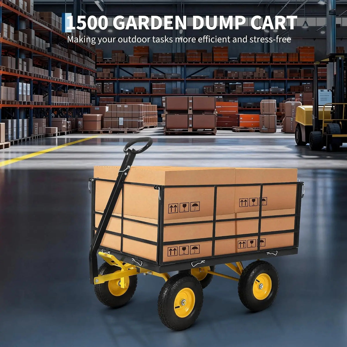Twister.Ck Heavy Duty Steel Mesh Garden Utility Cart