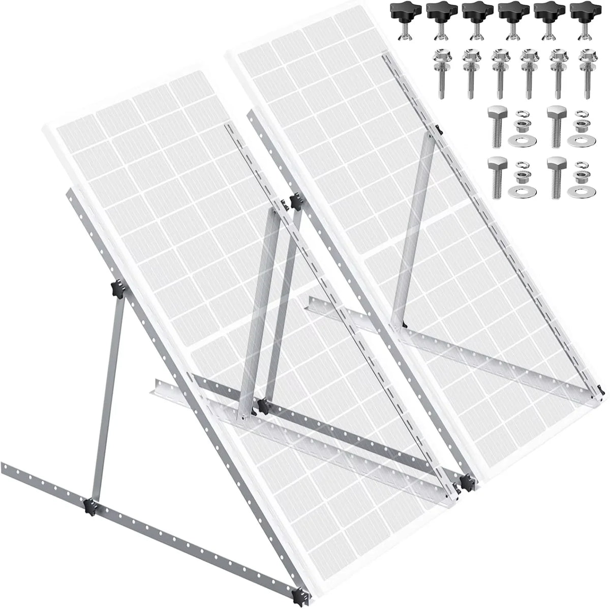Rvpozwer Adjustable Solar Panel Bracket Aluminum For RV Boat Roof