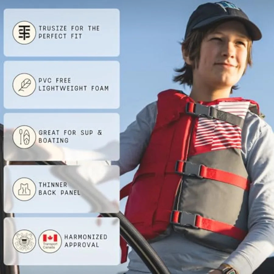 Certified Coast Guard Approved Polyester Youth Life Jacket For Swimming