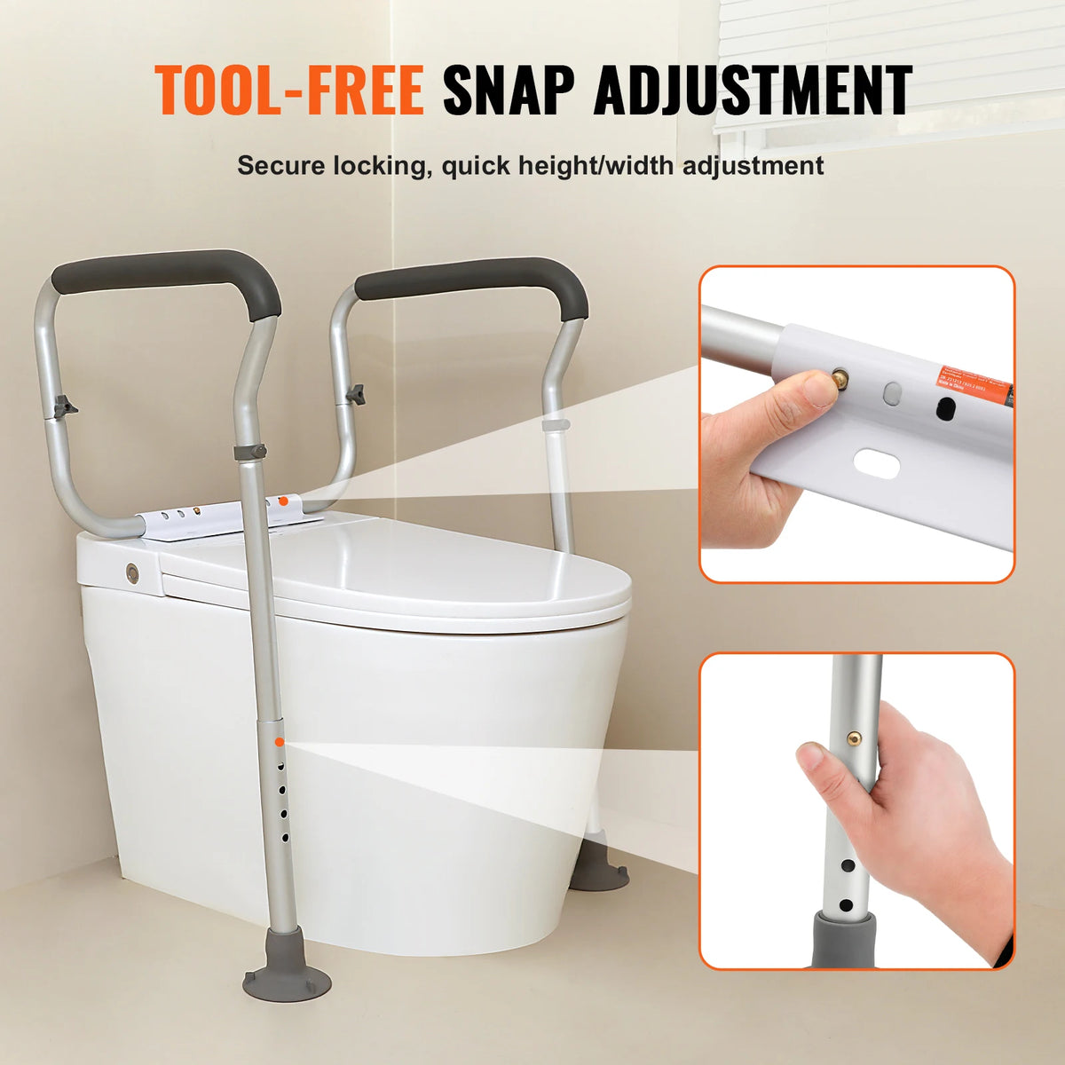 VEVOR Adjustable Toilet Safety Support Frame For Bathroom