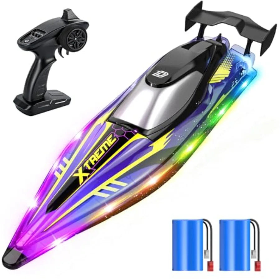 Remote Control Jet Boat For Pools And Lakes With Led Lights
