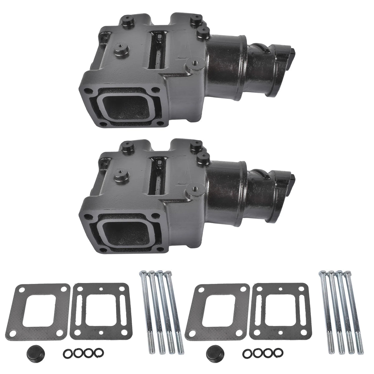 Cast Iron Manifold Riser Kit For MerCruiser V8 V6 Marine